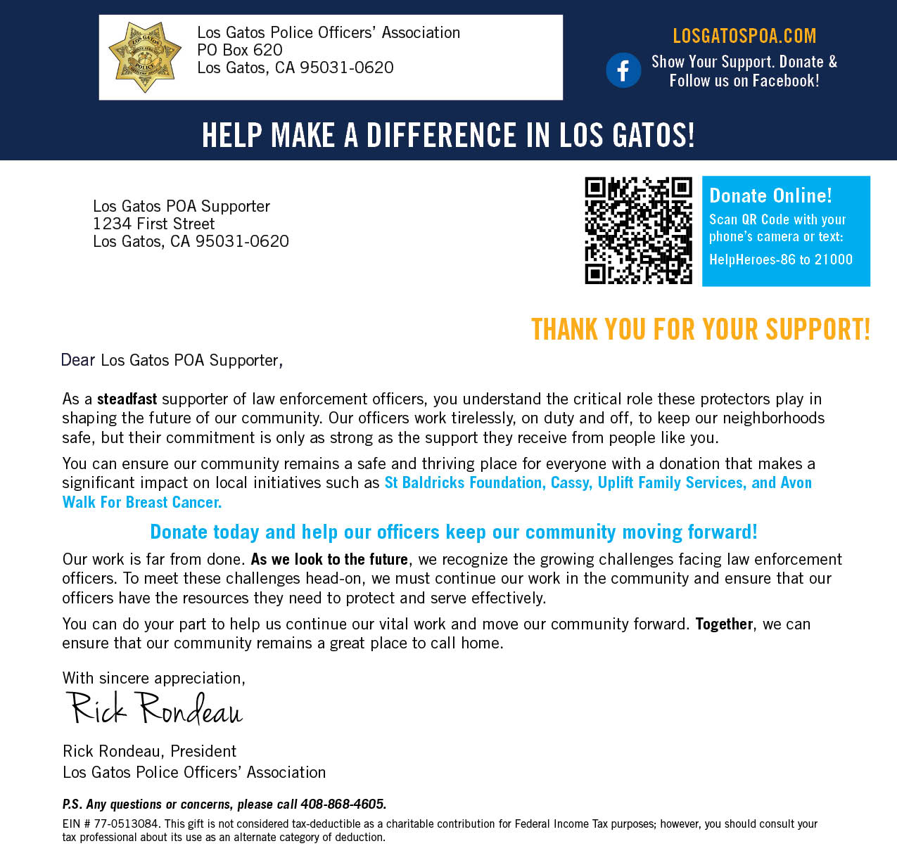 Donation Letter